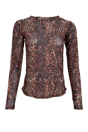 Black Colour - Bcannie Mesh Blouse - SHIRTS,MUSTHAVES Brown Leo