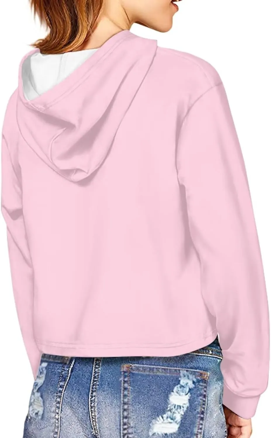 Crop Tops for Kids Girls Crop Hoodies Long Sleeve Shirts Cropped Hoodie