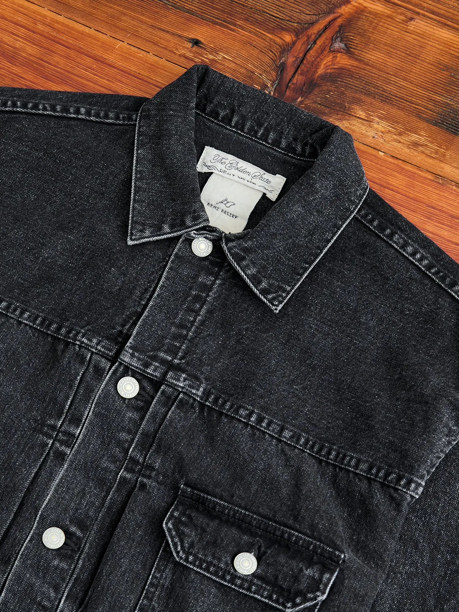 Denim Type-1 Jacket in Stonewashed Black