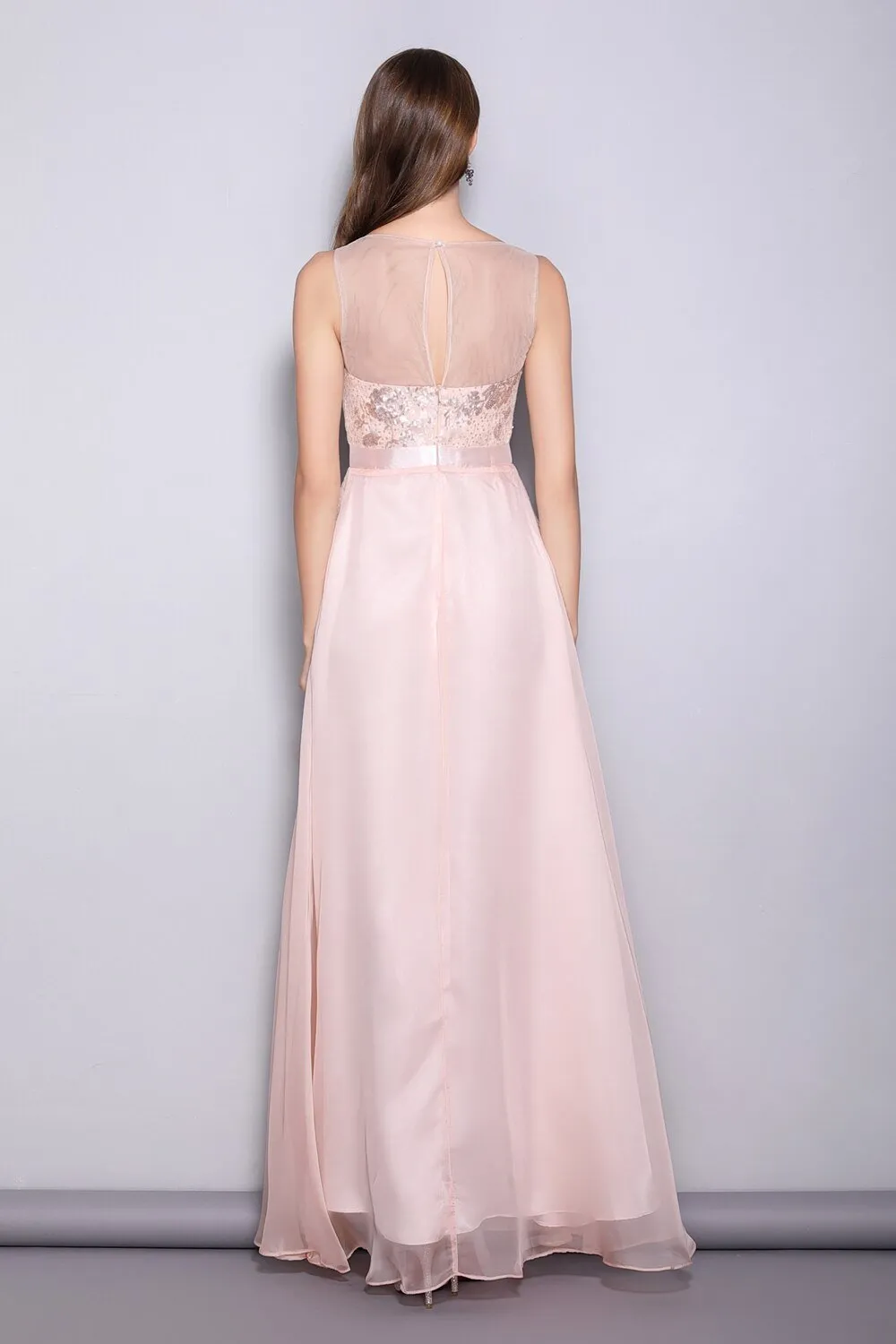 FashionSierra - O Neck Sleeveless Lace Bodice Patchwork Elegant Party Prom Long Dresses