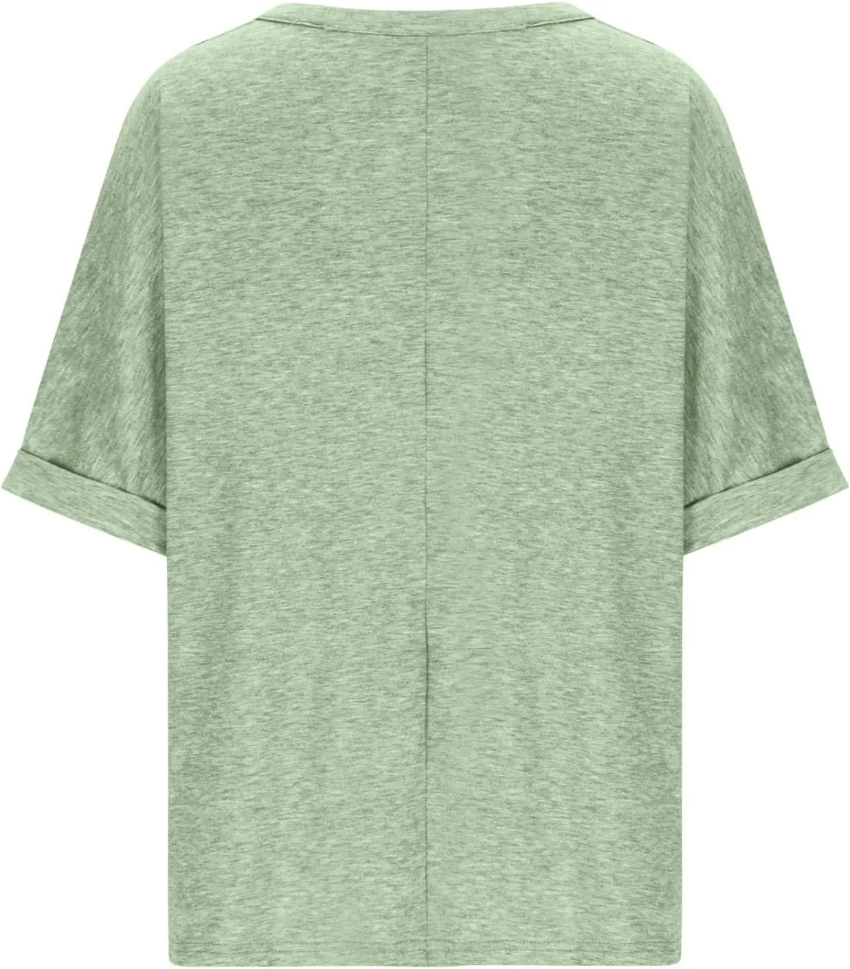 JOAU Women's Oversized T-Shirt Summer Casual Loose Fit Rolled Short Sleeve Round Neck Basic Tops Workout Gym Tee Shirts