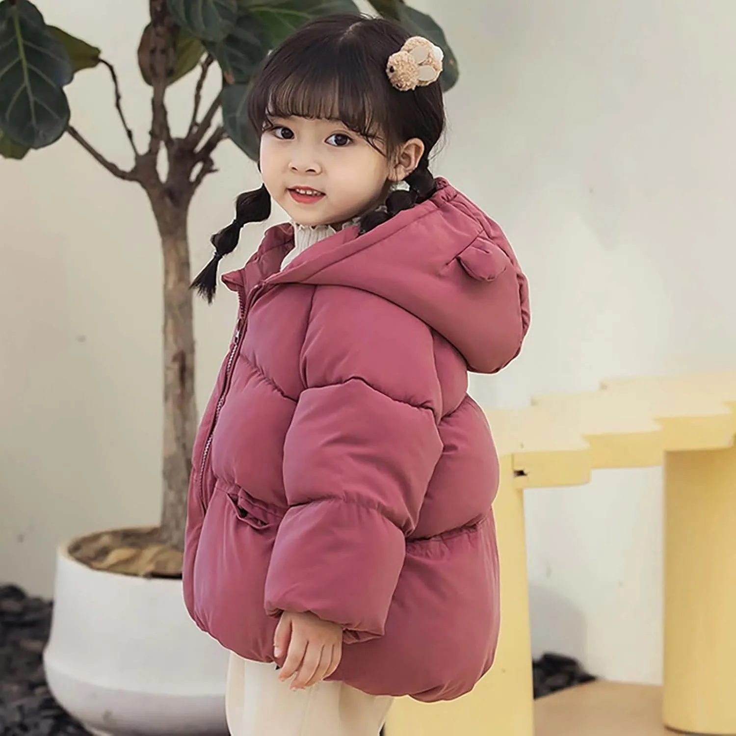 Kids Winter Coats with Hooded Light Puffer Coat Boys Girls Quilted Bubble Puffer Jacket Padded Down Coat Outerwear