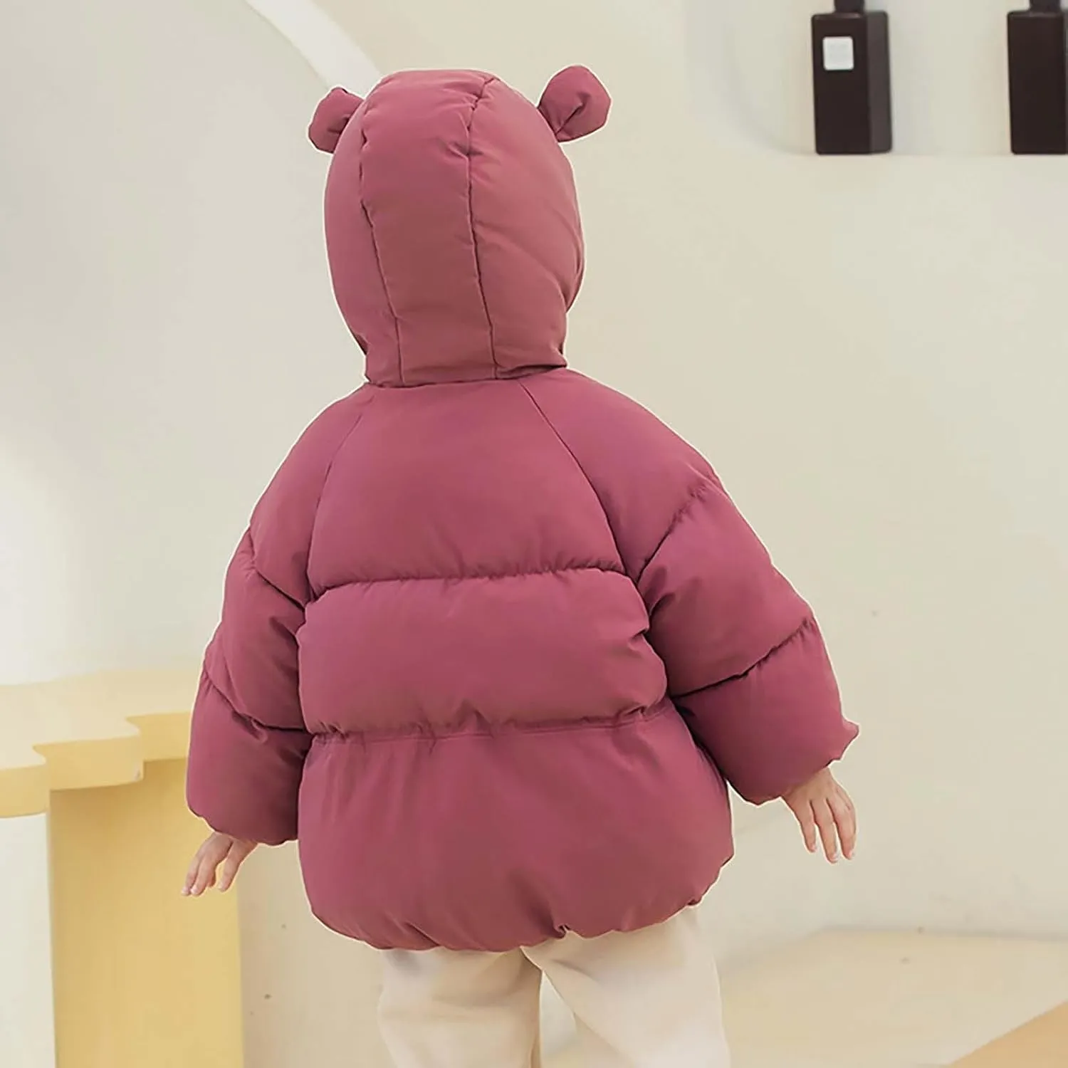 Kids Winter Coats with Hooded Light Puffer Coat Boys Girls Quilted Bubble Puffer Jacket Padded Down Coat Outerwear