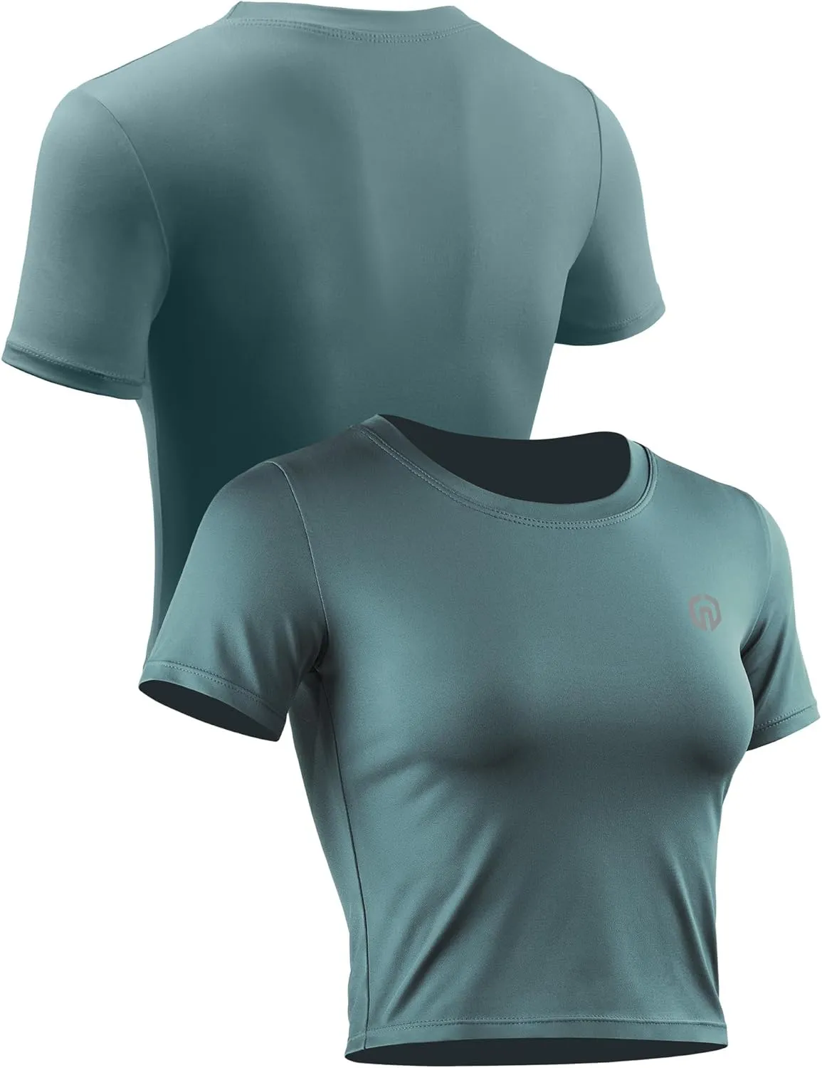 NELEUS Women's Running Crop Tank Tops Dry Fit Workout Athletic Crop Shirts Pack of 3