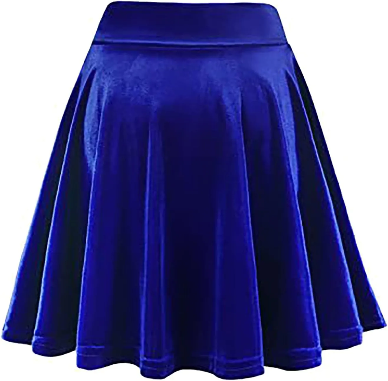 Skirt for Women Mini Skater Skirts Versatile A-line Pleated Skirt Vintage Velvet Stretchy Mini Flared Skater Skirt