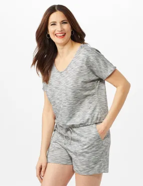 Space Dye French Terry Knit Top