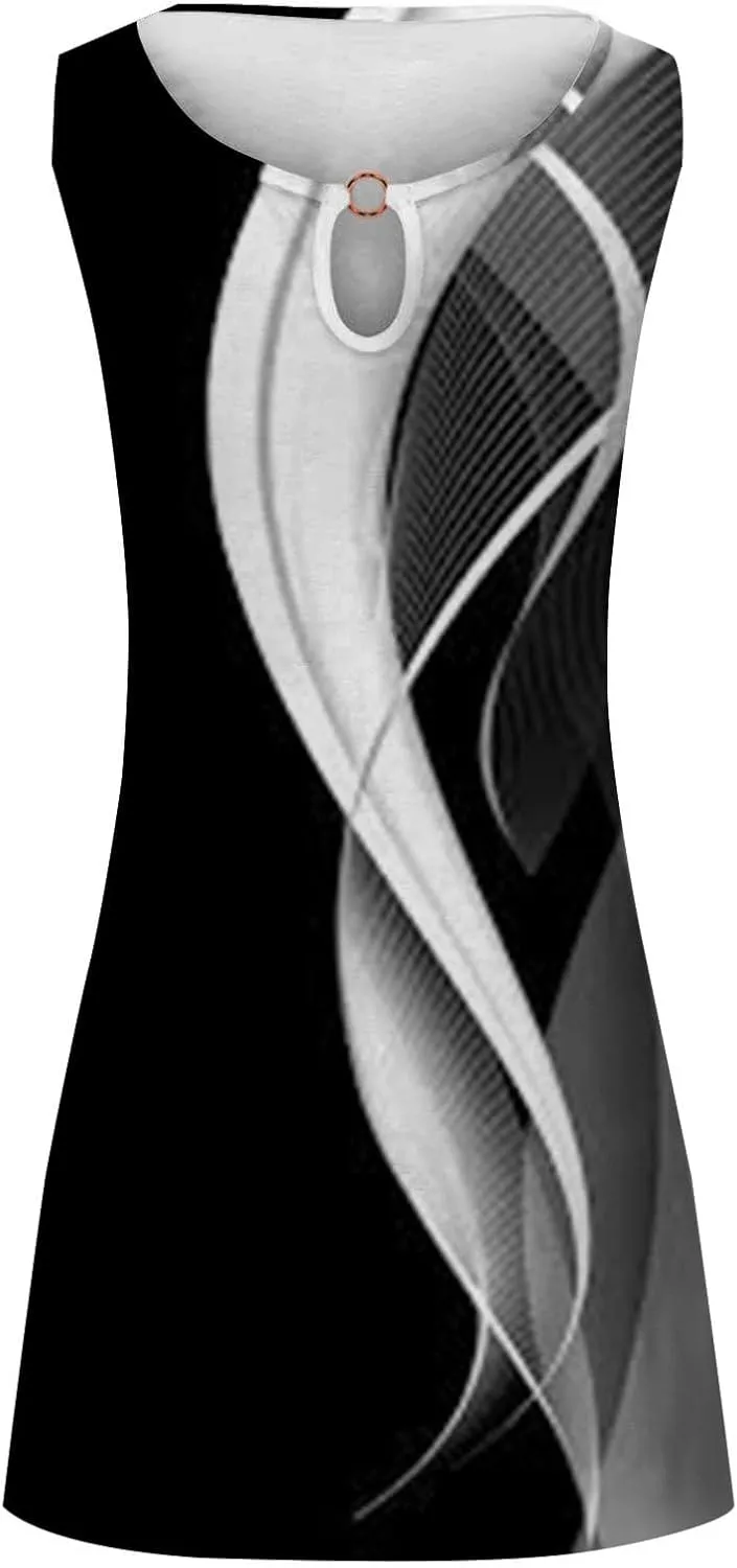 Sundresdes for Women Sun Dresses for Women 2025 Vacation Beach Casual Summer Sundresses Sleeveless Tank Short Boho