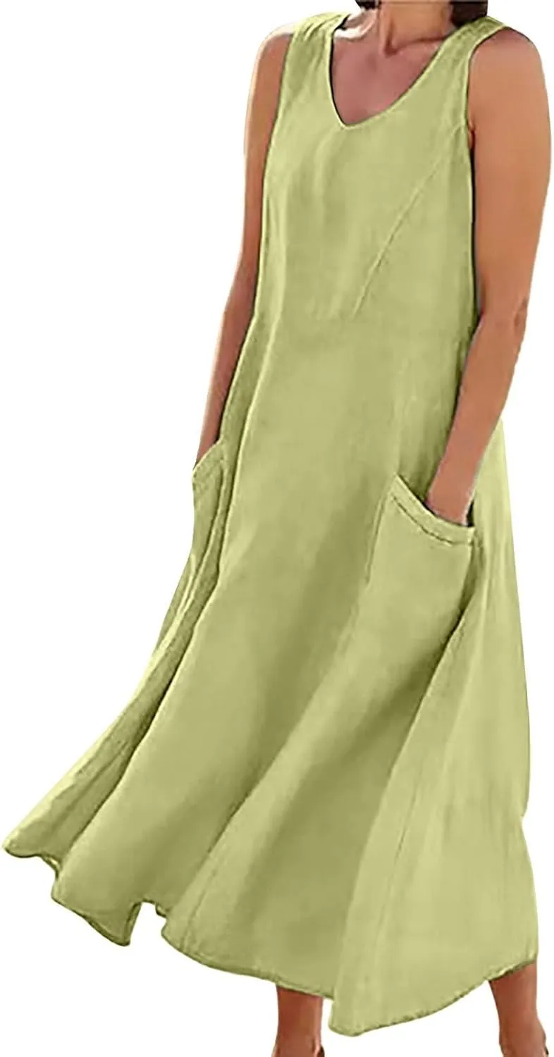 Womens 2025 Elegant Ruffle Sleeve Flared Pocket Dress Splice Loose Dress Flutter Short Sleeve V Neck Button Down