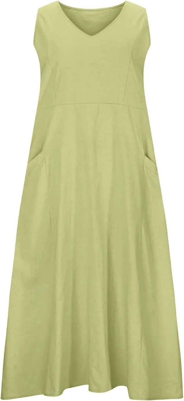 Womens 2025 Elegant Ruffle Sleeve Flared Pocket Dress Splice Loose Dress Flutter Short Sleeve V Neck Button Down