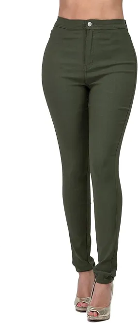 Womens Curvy Skinny Jeans Trendy Stretch Sculpting Slim Fit High Waist Pull On Jean Pants Tummy Control Denim Jegging
