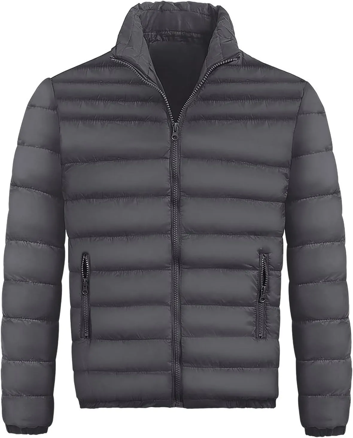 Ymosrh Men's Light Puffer Jacket Winter Coats Water-Resistant Lightweight Packable Jacket Casual Outerwear Jacket, M-2XL